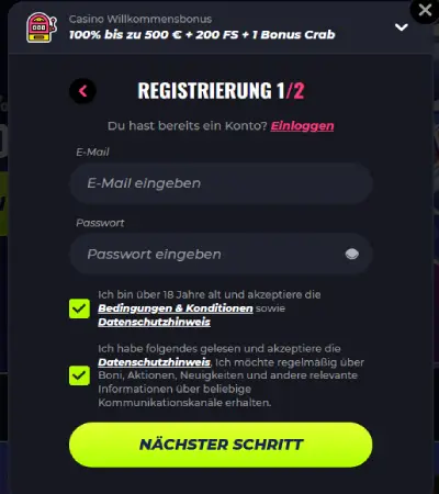 Lunubet Registration
